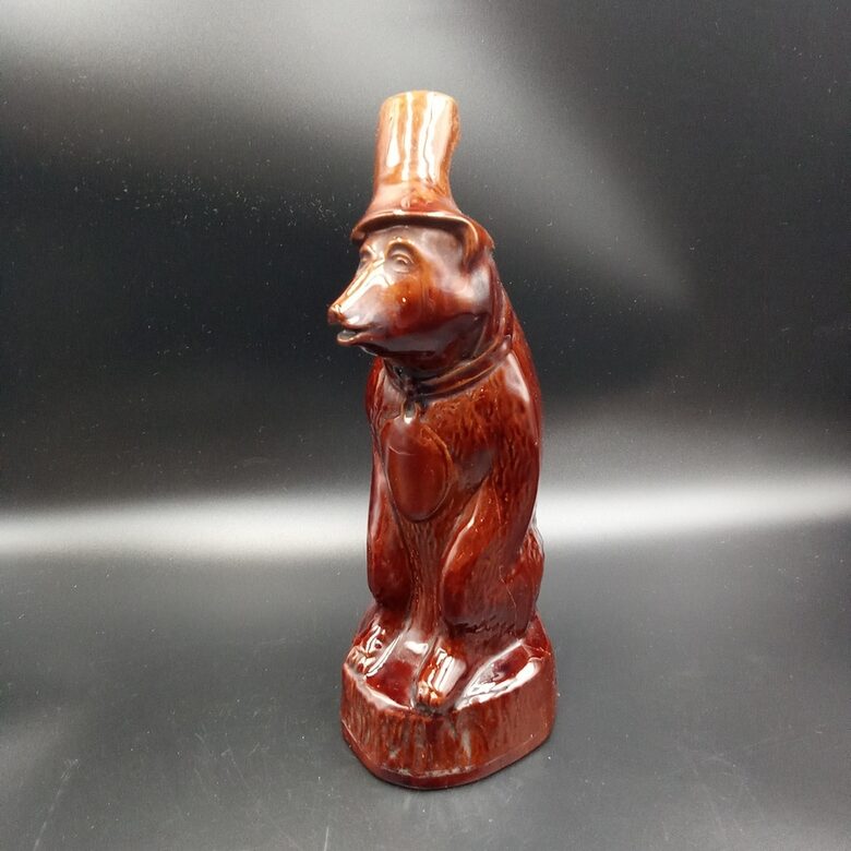 Vintāža karafe "Lācis" bez korķa , keramika, glazūra, PSRS (Keram 180)